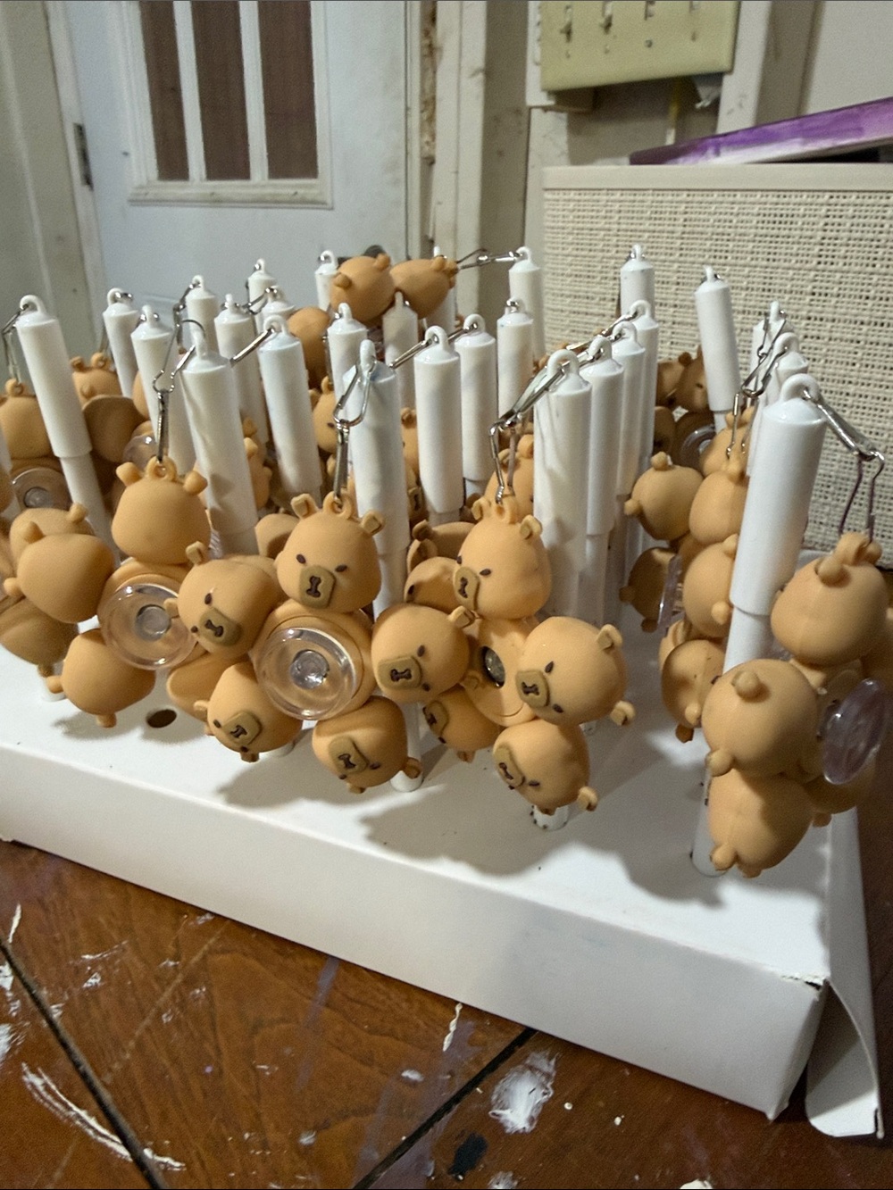 Cute bear fidget spinner pens